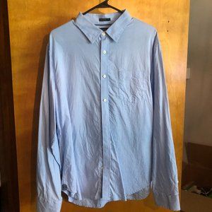 Men's Banana Republic Untucked Fit Button Down Long-Sleeve Shirt Size Large